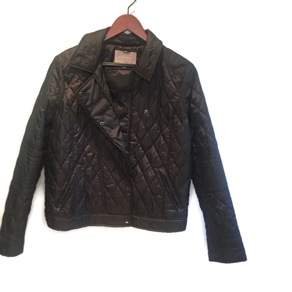 NWOT Banana Republic quilted jacket in brown large - Picture 1 of 16
